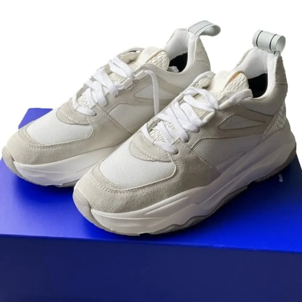 P448 Women's Bambi Sneakers in White Size 7 EUR 37 NEW NIB